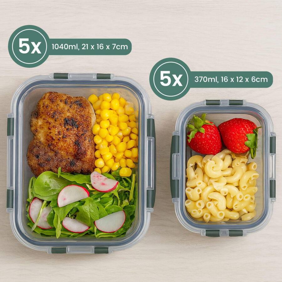 10 Pack Borosilicate Glass Containers With Lids - Image 3