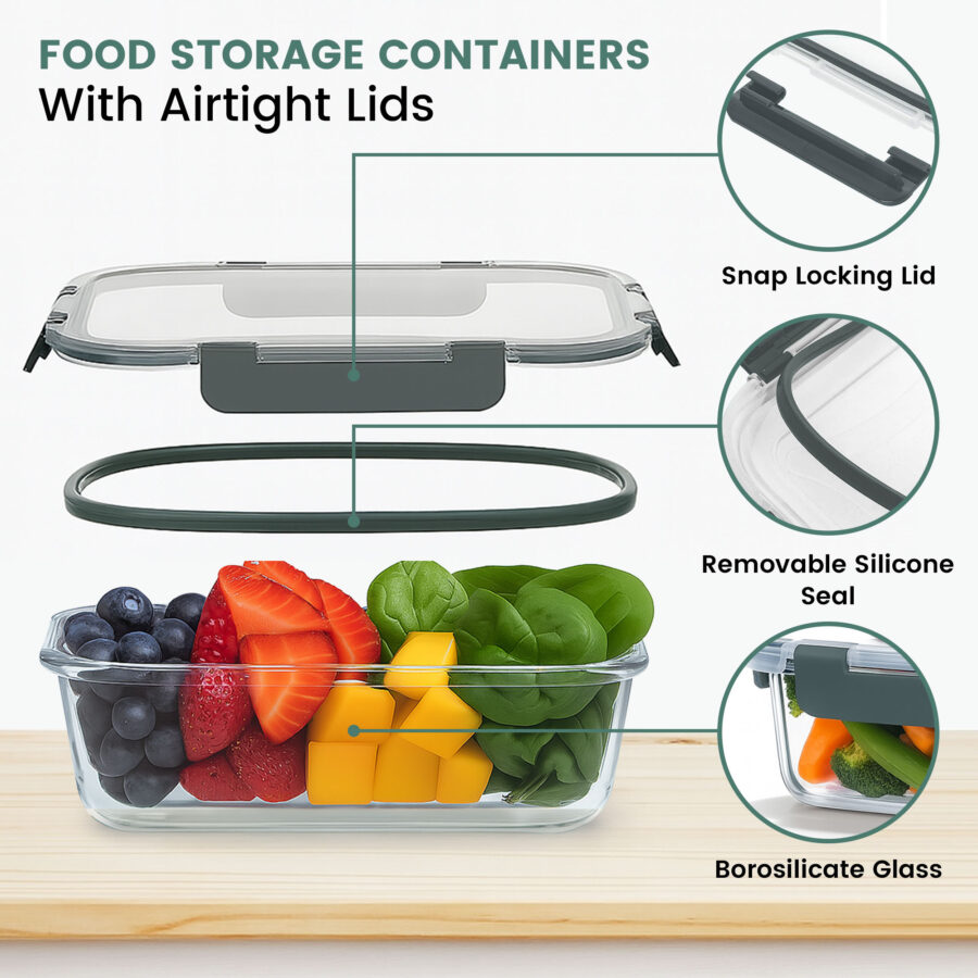 10 Pack Borosilicate Glass Containers With Lids - Image 5