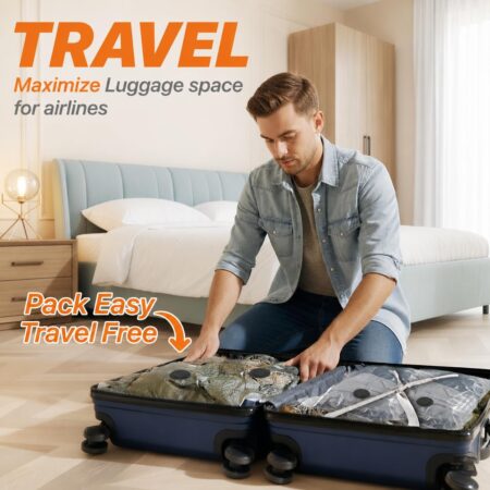 15 Pack Reusable Vacuum Luggage Organiser Set - Image 7