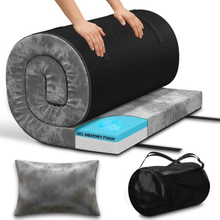 Portable Single Foldable Gel Memory Foam Floor Mattress