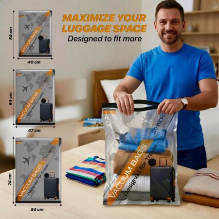 15 Pack Reusable Vacuum Storage Travel Bags - Image 6