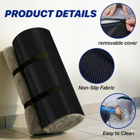 Portable Single Foldable Gel Memory Foam Floor Mattress - Image 4