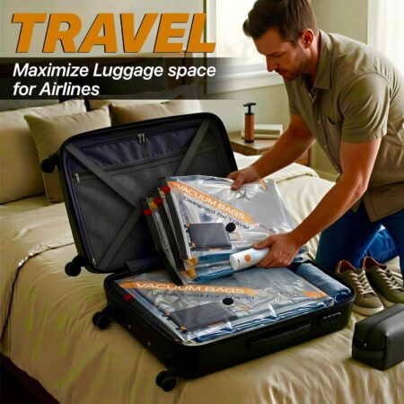 15 Pack Reusable Vacuum Storage Travel Bags - Image 4