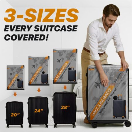 15 Pack Reusable Space Saving Travel Compression Bags - Image 6