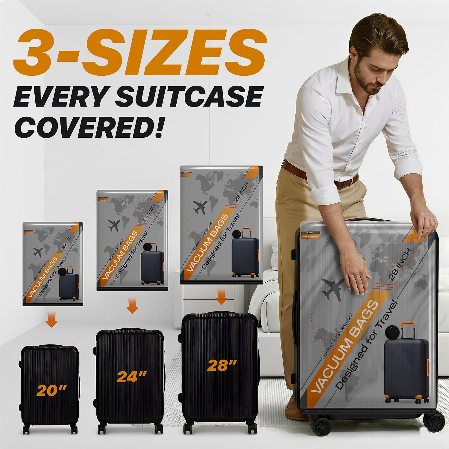 15 Pack Reusable Vacuum Storage Travel Bags - Image 7