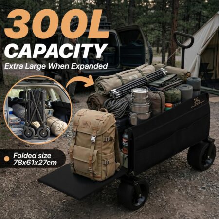 300L Foldable Wagon Collapsible Cart Beach Trolley - Image 6
