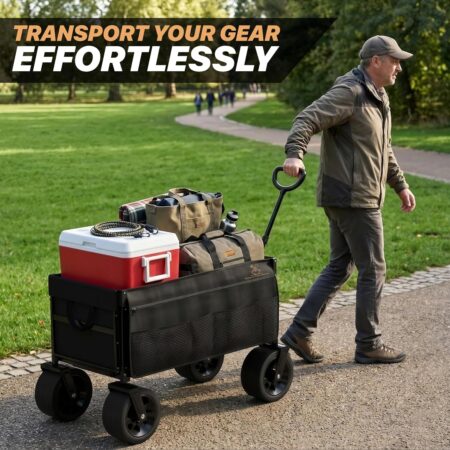 300L Foldable Wagon Collapsible Cart Beach Trolley - Image 5